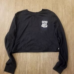 VANS Black Crop Long Sleeve Shirt
